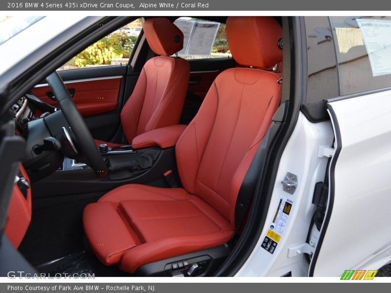 Alpine White / Coral Red 2016 BMW 4 Series 435i xDrive Gran Coupe