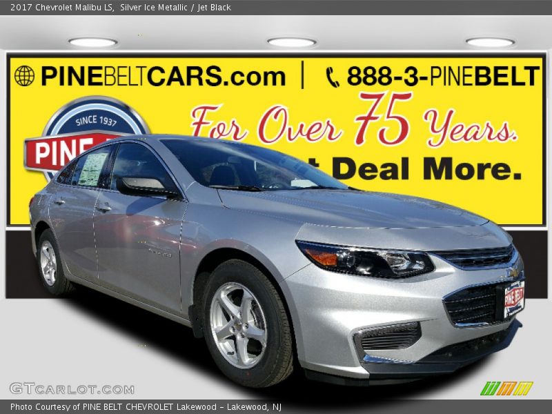 Silver Ice Metallic / Jet Black 2017 Chevrolet Malibu LS