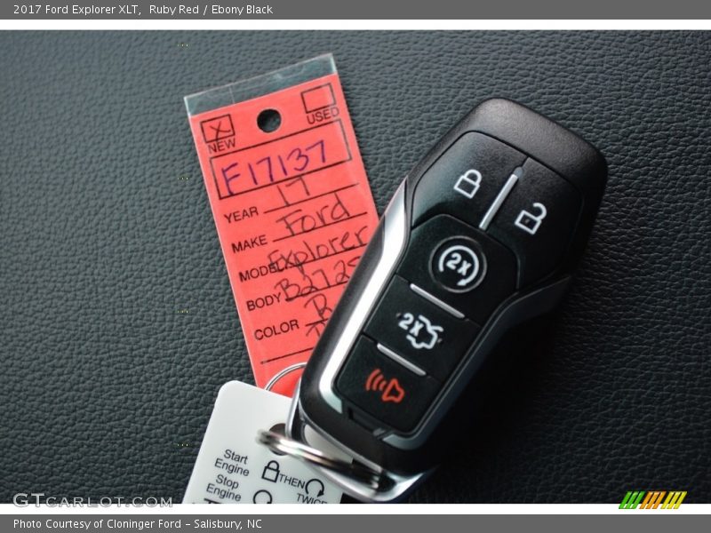 Ruby Red / Ebony Black 2017 Ford Explorer XLT