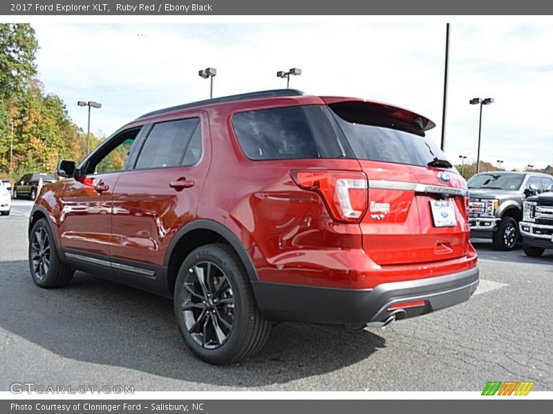 Ruby Red / Ebony Black 2017 Ford Explorer XLT