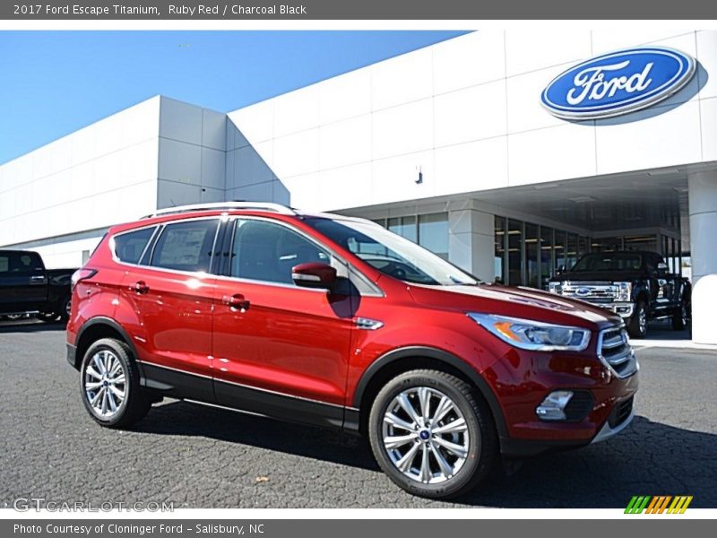 Ruby Red / Charcoal Black 2017 Ford Escape Titanium