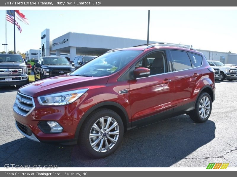 Ruby Red / Charcoal Black 2017 Ford Escape Titanium