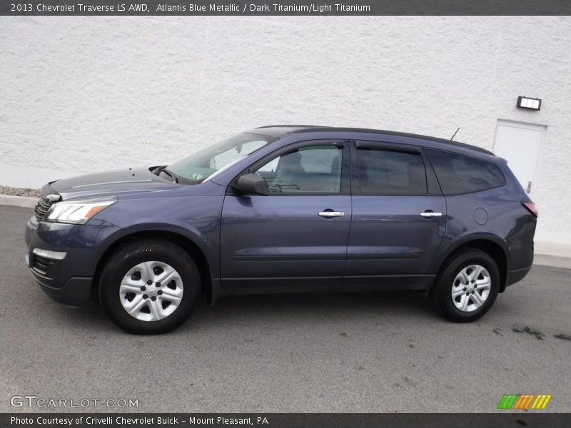 Atlantis Blue Metallic / Dark Titanium/Light Titanium 2013 Chevrolet Traverse LS AWD
