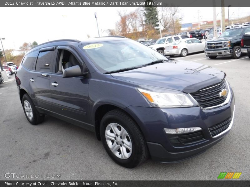 Atlantis Blue Metallic / Dark Titanium/Light Titanium 2013 Chevrolet Traverse LS AWD
