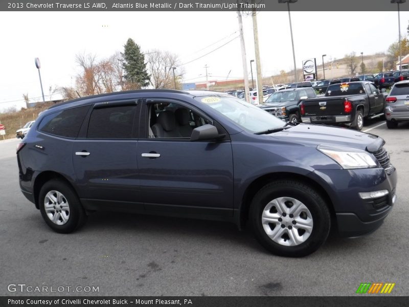 Atlantis Blue Metallic / Dark Titanium/Light Titanium 2013 Chevrolet Traverse LS AWD