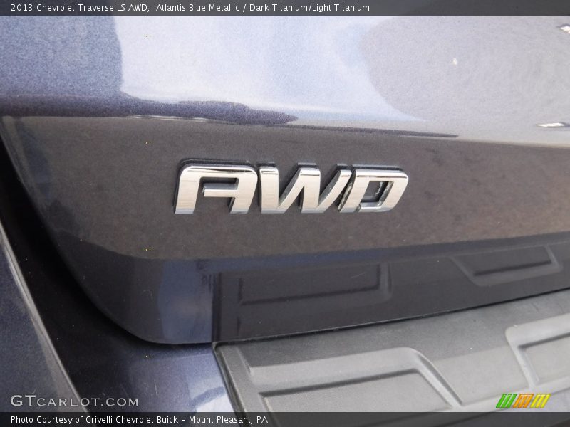 Atlantis Blue Metallic / Dark Titanium/Light Titanium 2013 Chevrolet Traverse LS AWD
