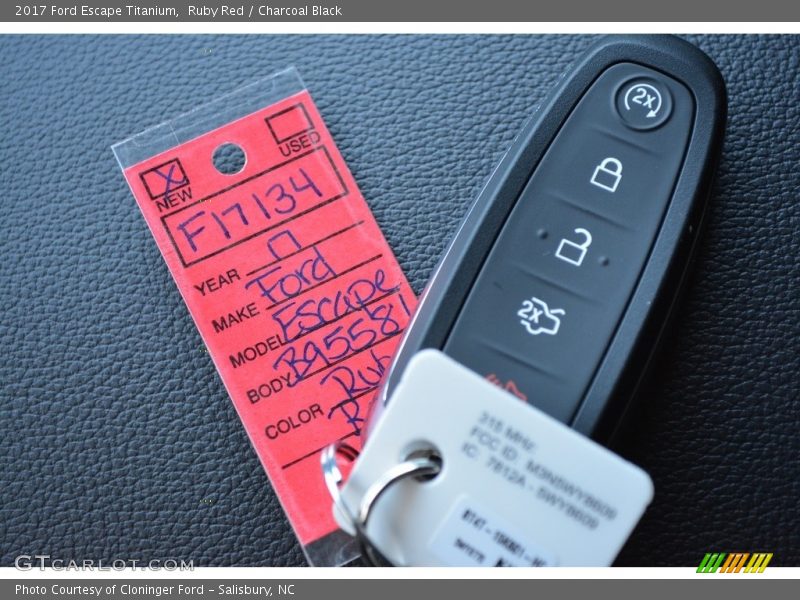 Ruby Red / Charcoal Black 2017 Ford Escape Titanium