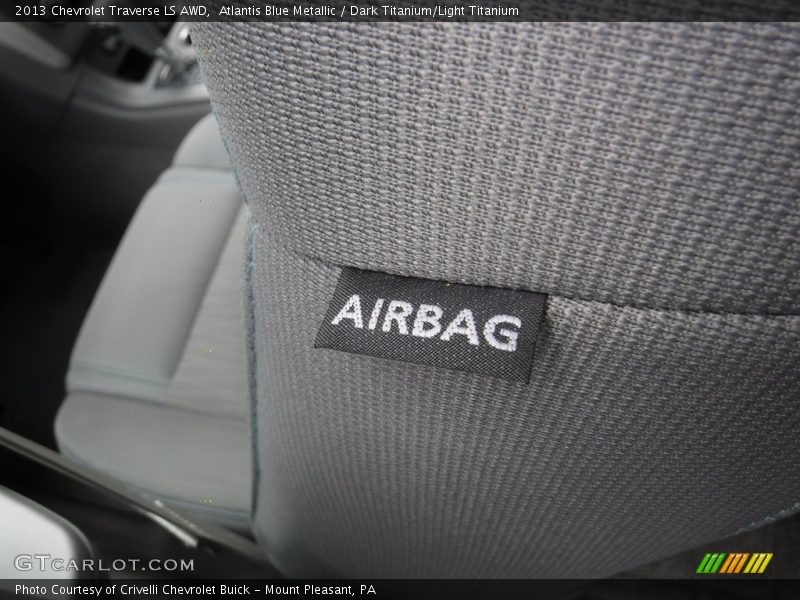 Atlantis Blue Metallic / Dark Titanium/Light Titanium 2013 Chevrolet Traverse LS AWD