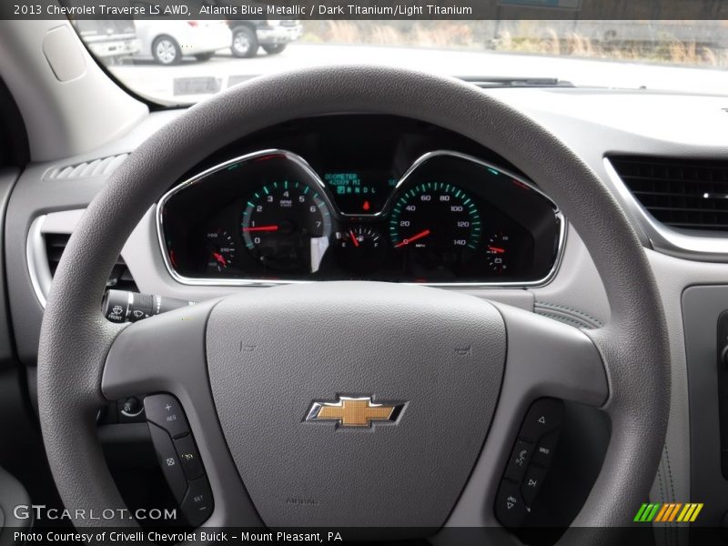 Atlantis Blue Metallic / Dark Titanium/Light Titanium 2013 Chevrolet Traverse LS AWD