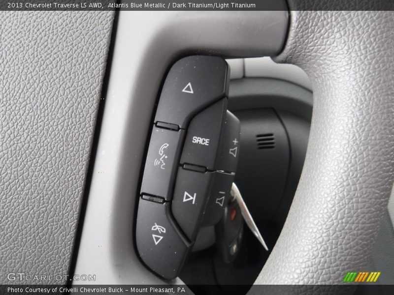 Atlantis Blue Metallic / Dark Titanium/Light Titanium 2013 Chevrolet Traverse LS AWD