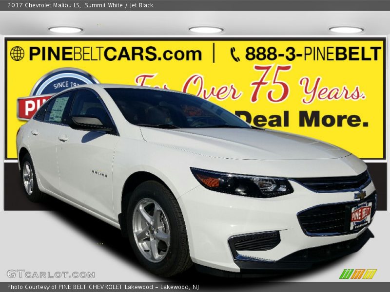Summit White / Jet Black 2017 Chevrolet Malibu LS