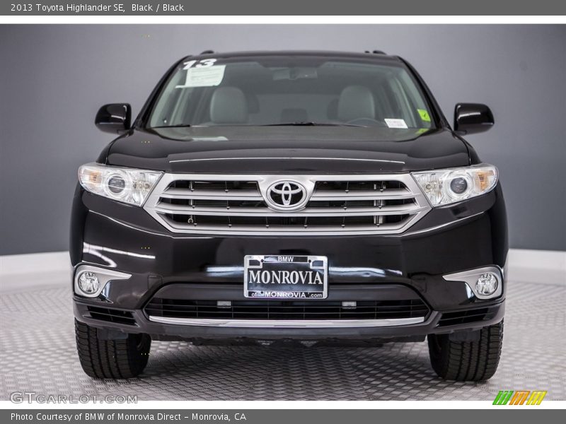 Black / Black 2013 Toyota Highlander SE