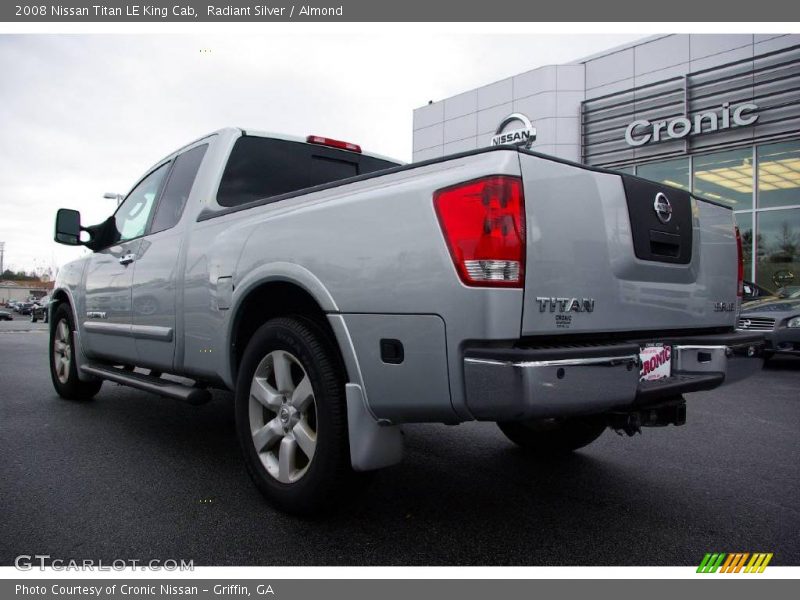 Radiant Silver / Almond 2008 Nissan Titan LE King Cab