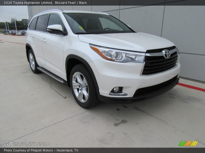 Blizzard Pearl / Black 2016 Toyota Highlander Limited