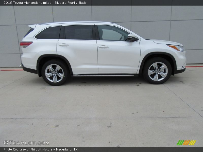 Blizzard Pearl / Black 2016 Toyota Highlander Limited
