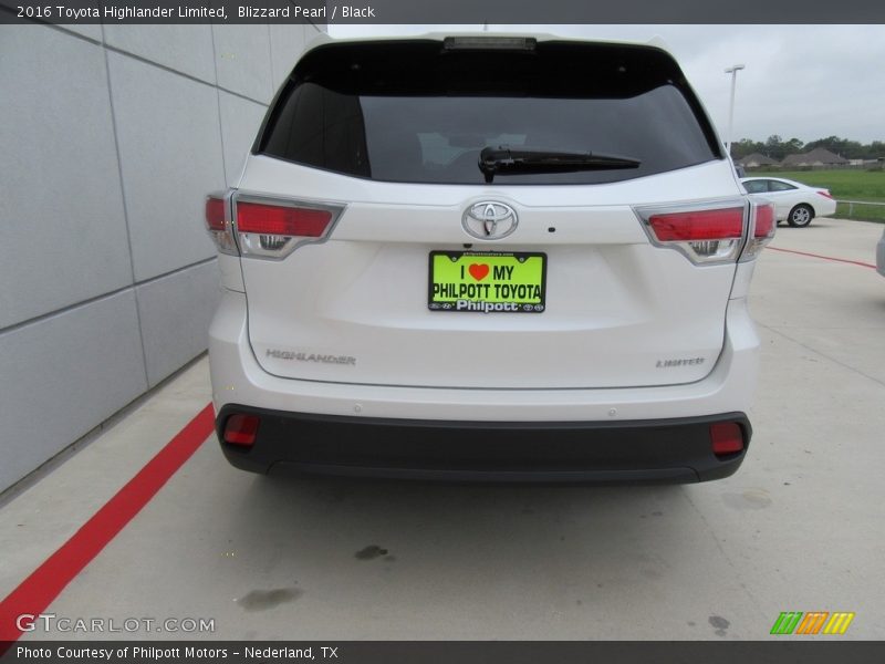Blizzard Pearl / Black 2016 Toyota Highlander Limited