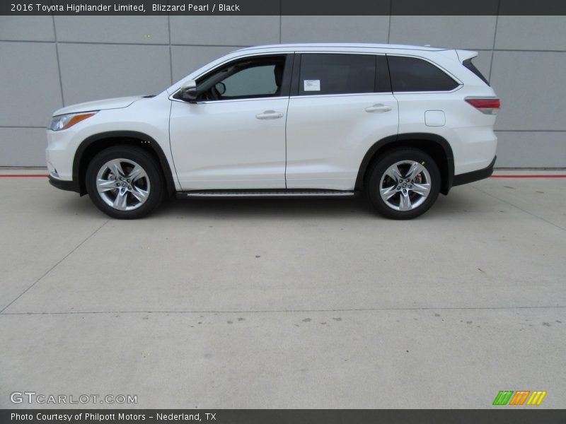 Blizzard Pearl / Black 2016 Toyota Highlander Limited