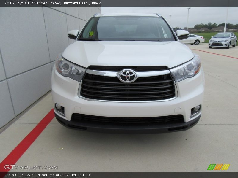 Blizzard Pearl / Black 2016 Toyota Highlander Limited