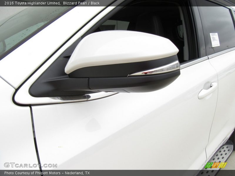 Blizzard Pearl / Black 2016 Toyota Highlander Limited