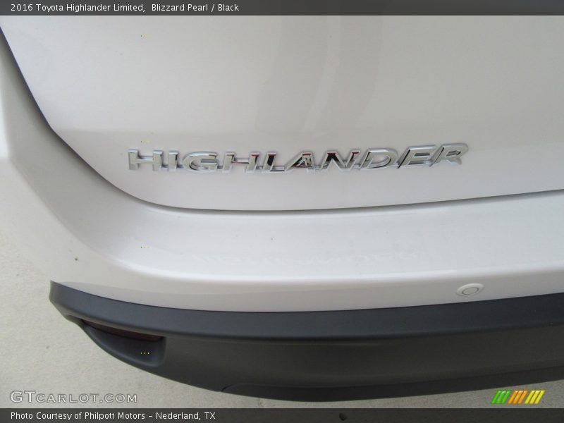 Blizzard Pearl / Black 2016 Toyota Highlander Limited