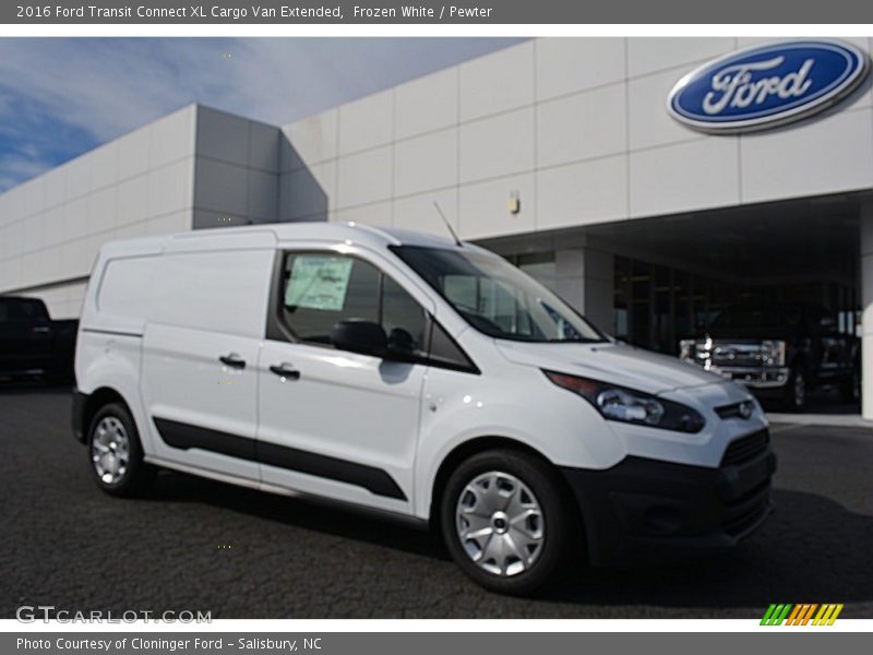 Frozen White / Pewter 2016 Ford Transit Connect XL Cargo Van Extended