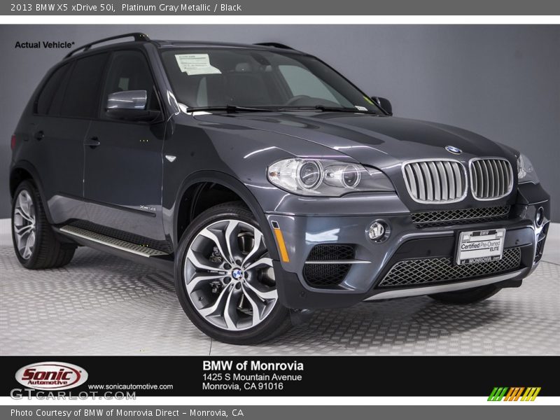 Platinum Gray Metallic / Black 2013 BMW X5 xDrive 50i