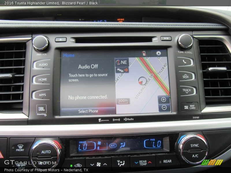 Blizzard Pearl / Black 2016 Toyota Highlander Limited