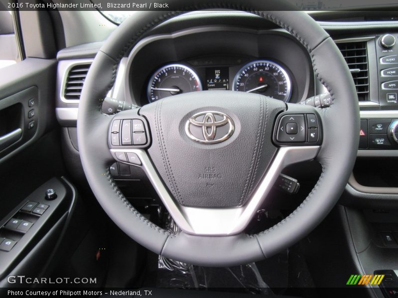 Blizzard Pearl / Black 2016 Toyota Highlander Limited