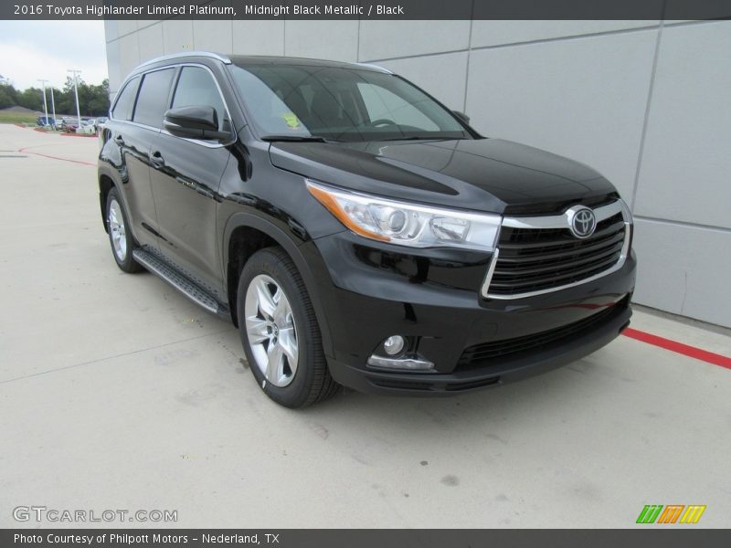Midnight Black Metallic / Black 2016 Toyota Highlander Limited Platinum