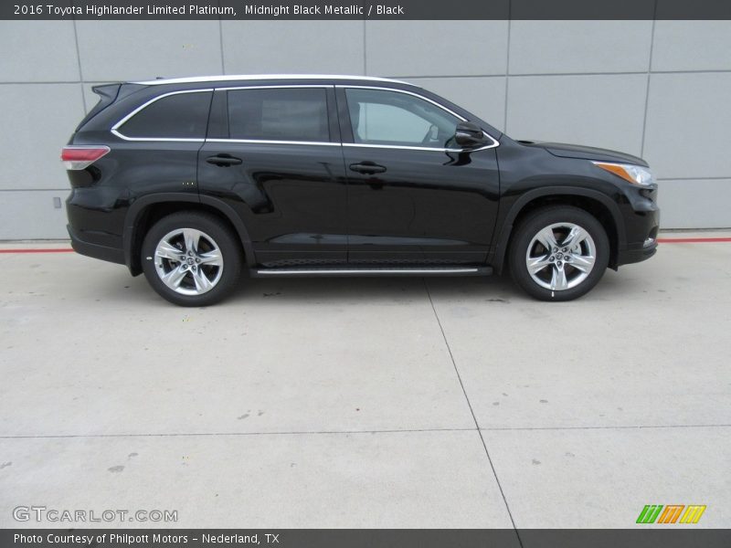 Midnight Black Metallic / Black 2016 Toyota Highlander Limited Platinum