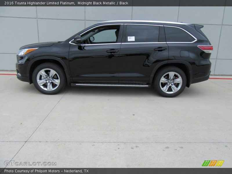 Midnight Black Metallic / Black 2016 Toyota Highlander Limited Platinum