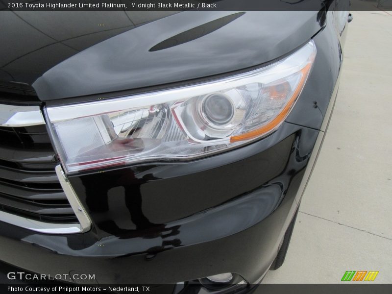 Midnight Black Metallic / Black 2016 Toyota Highlander Limited Platinum