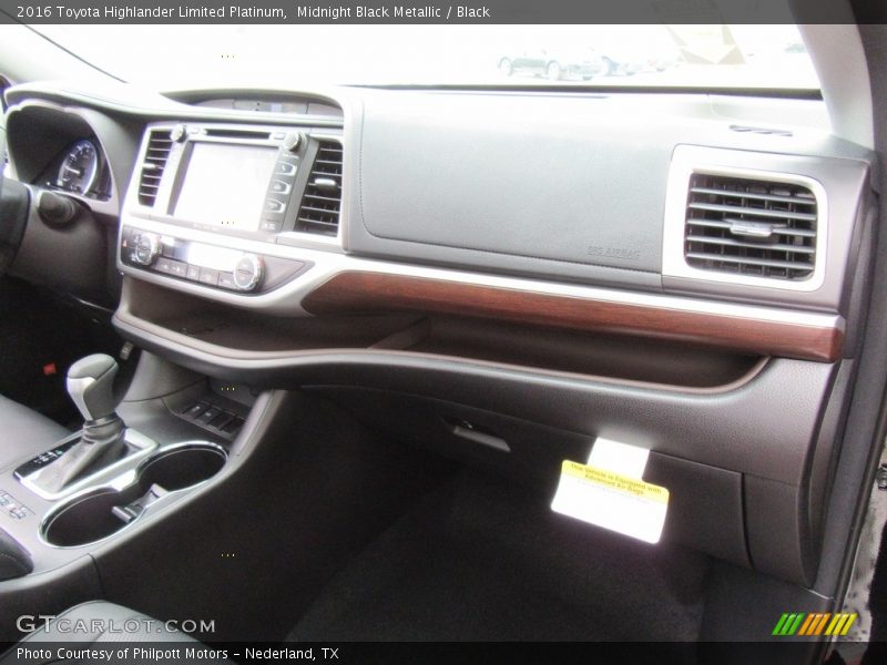 Midnight Black Metallic / Black 2016 Toyota Highlander Limited Platinum