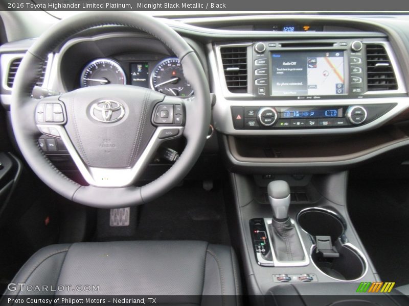 Midnight Black Metallic / Black 2016 Toyota Highlander Limited Platinum