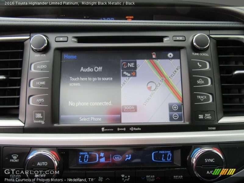 Midnight Black Metallic / Black 2016 Toyota Highlander Limited Platinum