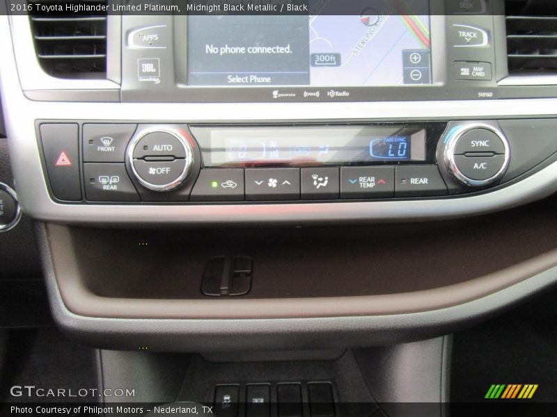 Midnight Black Metallic / Black 2016 Toyota Highlander Limited Platinum