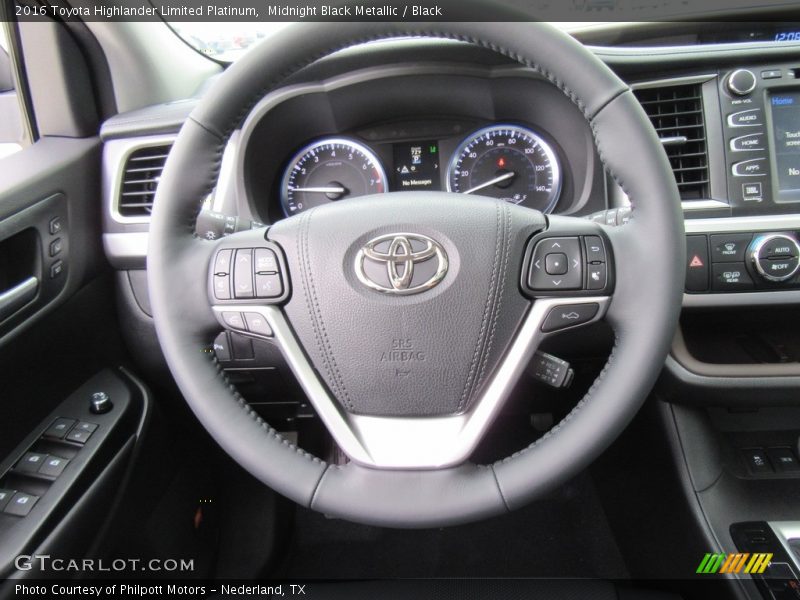 Midnight Black Metallic / Black 2016 Toyota Highlander Limited Platinum