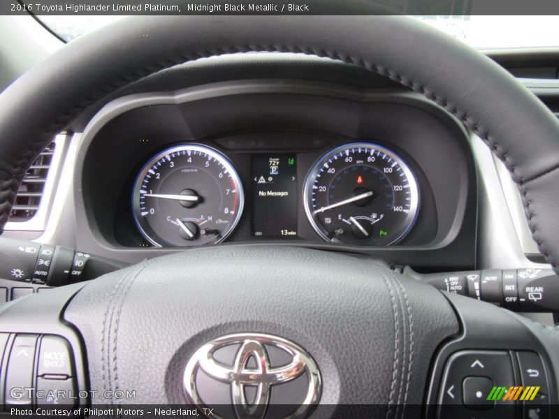 Midnight Black Metallic / Black 2016 Toyota Highlander Limited Platinum