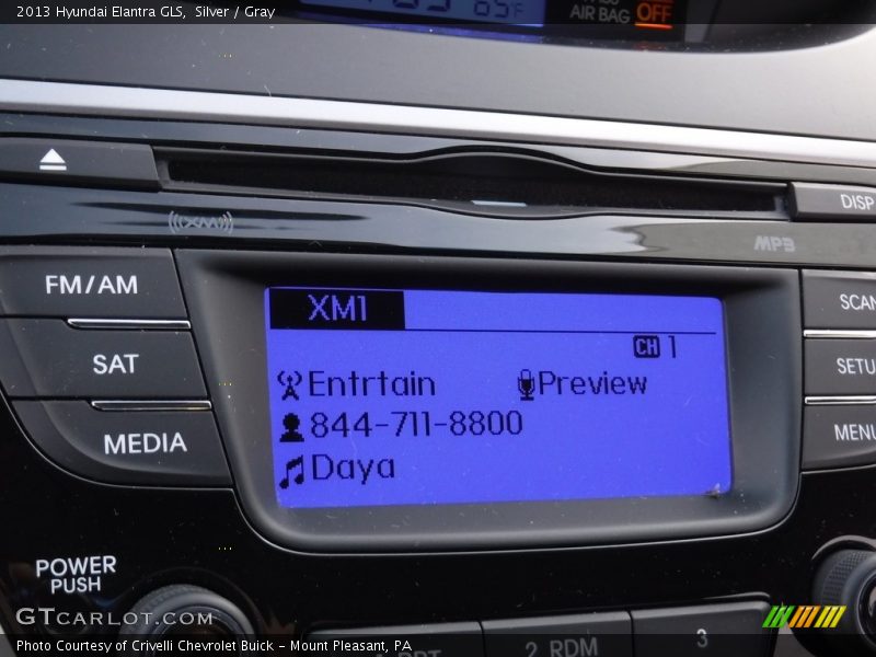 Silver / Gray 2013 Hyundai Elantra GLS