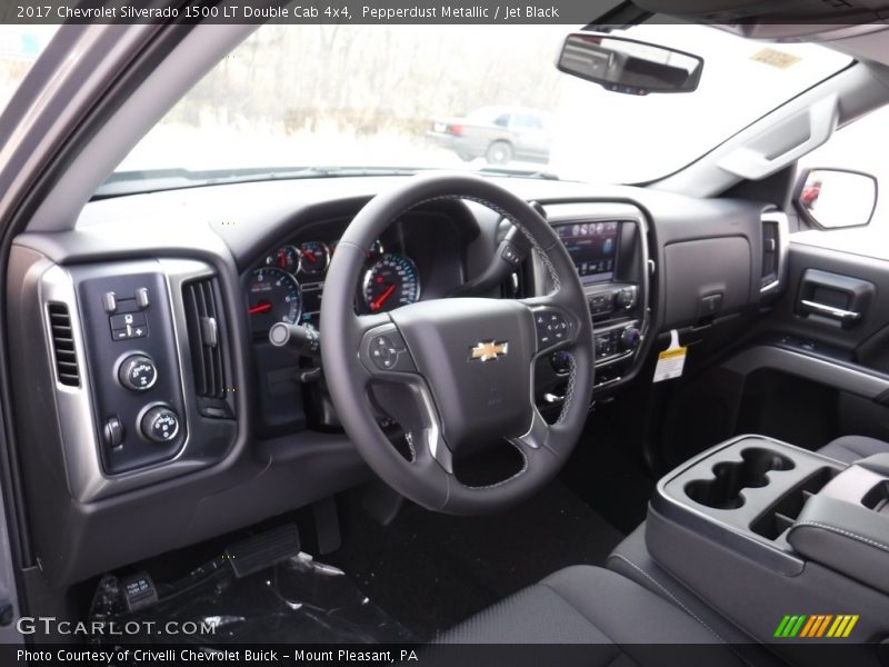 Pepperdust Metallic / Jet Black 2017 Chevrolet Silverado 1500 LT Double Cab 4x4