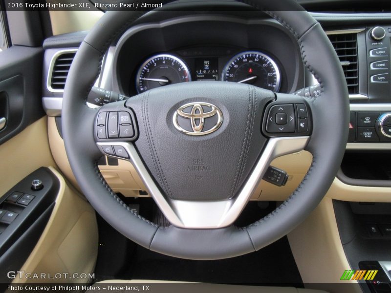 Blizzard Pearl / Almond 2016 Toyota Highlander XLE