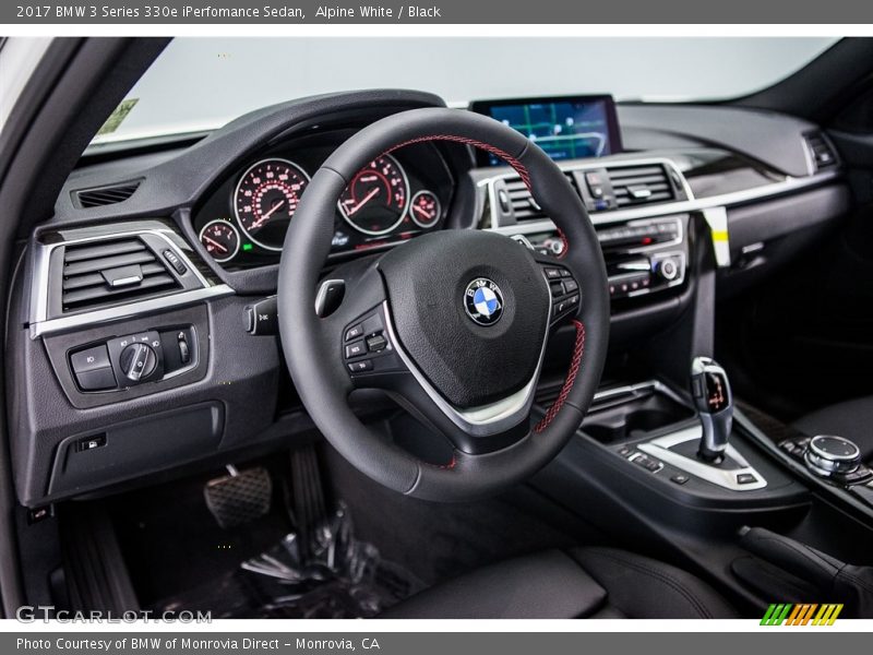 Alpine White / Black 2017 BMW 3 Series 330e iPerfomance Sedan