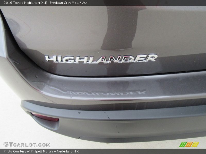 Predawn Gray Mica / Ash 2016 Toyota Highlander XLE