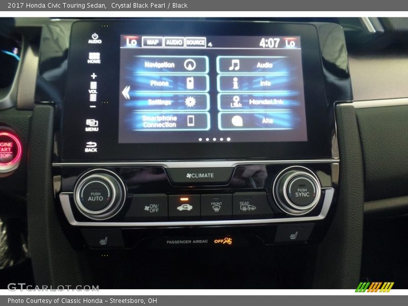 Controls of 2017 Civic Touring Sedan