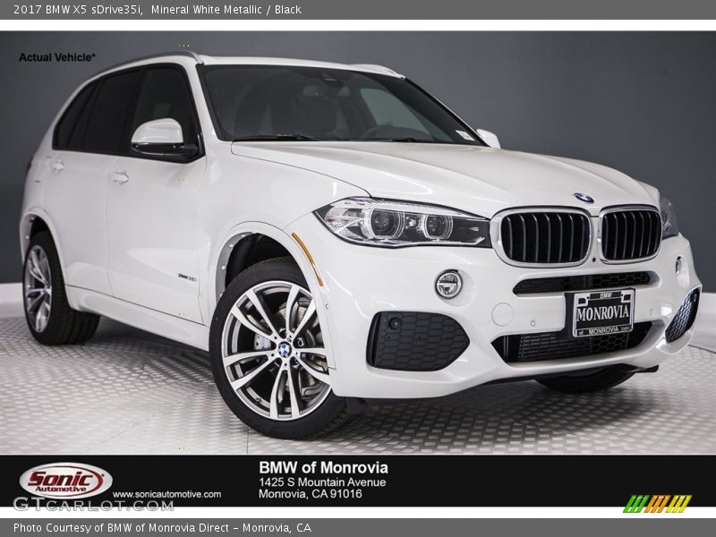 Mineral White Metallic / Black 2017 BMW X5 sDrive35i