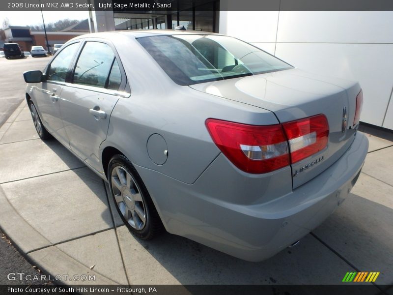 Light Sage Metallic / Sand 2008 Lincoln MKZ AWD Sedan