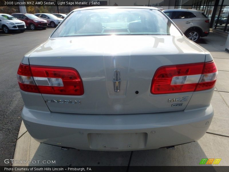 Light Sage Metallic / Sand 2008 Lincoln MKZ AWD Sedan