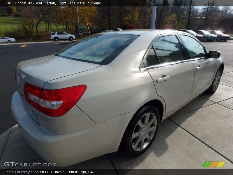 Light Sage Metallic / Sand 2008 Lincoln MKZ AWD Sedan
