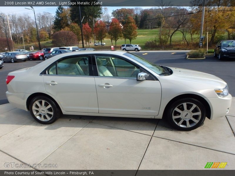 Light Sage Metallic / Sand 2008 Lincoln MKZ AWD Sedan