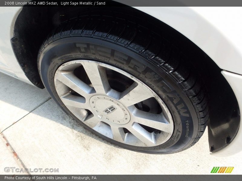 Light Sage Metallic / Sand 2008 Lincoln MKZ AWD Sedan